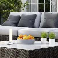 Akku-Leuchte Briloner weiß 30cm Tisch und Wandleuchte