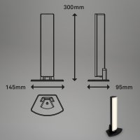 Akku-Leuchte Briloner schwarz 30cm Tisch und Wandleuchte