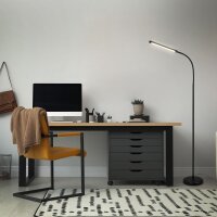 Steleuchte Briloner 6 Watt LED Leseleuchte 126,5 cm Schwarz Touchdimmer Standlampe