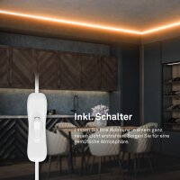 Starter-Set LED-Stripe Basic-Set, Weiß, 10 Watt, 3000 Kelvin – Briloner