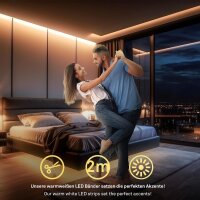 Starter Set LED Stripe Briloner 200cm 10 Watt LED Band warmweiß