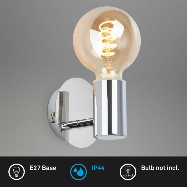 LED Spiegelleuchte Badleuchte, Chrom, 10 Watt (exkl.), IP44, 10 x 10 x 10 cm – Briloner