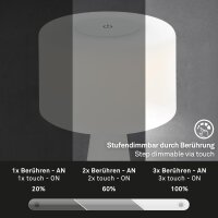 Briloner Halo LED Akku-Tischleuchte 7420016 –...