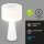 Briloner Halo LED Akku-Tischleuchte 7420016 – Kabellose Glasschirm-Tischlampe dimmbar mit USB-Ladefunktion, weiß, 4 W, IP44