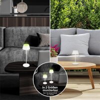 Briloner LED RGB Akku-Tischleuchte 7466016 – Kabellose Touchlampe mit Farbwechsel, weiß, 2,6 W