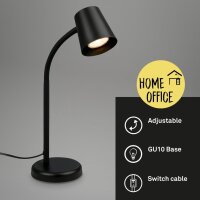 Tischleuchte Briloner GU10 Fassung Tischlampe Schwarz...