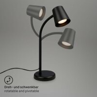 Tischleuchte Briloner GU10 Fassung Tischlampe Schwarz 38,5 cm