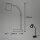 Tischleuchte Briloner GU10 Fassung Tischlampe Schwarz 38,5 cm