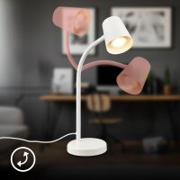 Tischleuchte, Weiß, 9 Watt, GU10-Fassung, 24,5 x 38,5 cm – Briloner
