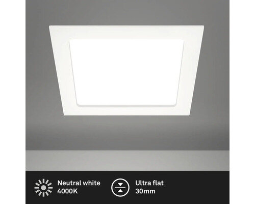 Einbauleuchte Briloner LED Einbaulampe Weiß 12 Watt Eckig Neutralweiß