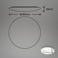 Deckenleuchte Briloner 12 Watt LED Deckenlampe Liniendekor 28 cm