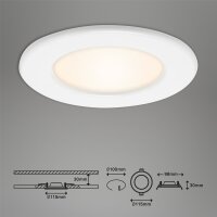 BRILONER 3er Set LED Einbauleuchten | Ultraflach, IP44 & Warmweiß