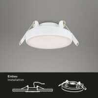 Einbauleuchte Briloner 3 Watt LED Spot 3er Set Weiß Einbaulampe IP44 4000K