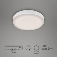 Einbauleuchte Briloner 3 Watt LED Spot 3er Set Weiß Einbaulampe IP44 4000K