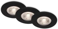 Einbauleuchte Briloner 3 x 4,9 Watt LED Schwarz dimmbar...