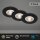 Einbauleuchte Briloner 3 x 4,9 Watt LED Schwarz dimmbar über Schalter IP44 Einbauspots