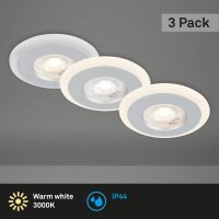 Einbauleuchte Briloner 3er Set 4,9 Watt LED Chrom Rahmen...