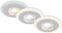 Einbauleuchte Briloner 3er Set 4,9 Watt LED Chrom Rahmen...
