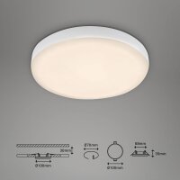 Einbauleuchte Briloner 6 Watt LED Spot Weiß IP44 warmweiß 700 Lumen Einbaulampe