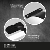 Briloner LED Spiegelleuchte Schwarz 40cm 6W 720lm...