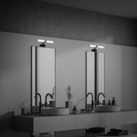 Briloner LED Spiegelleuchte Schwarz 40cm 6W 720lm Neutralweiß IP44 2-in-1 Montage (2121-015)