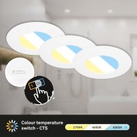 Einbauleuchten Briloner 3 x 4,9 Watt LED Weiß...