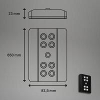 Akku-Sensorleuchte Lero Indoor, Schwarz, 8x0,08W, mit Bewegungsmelder – Briloner