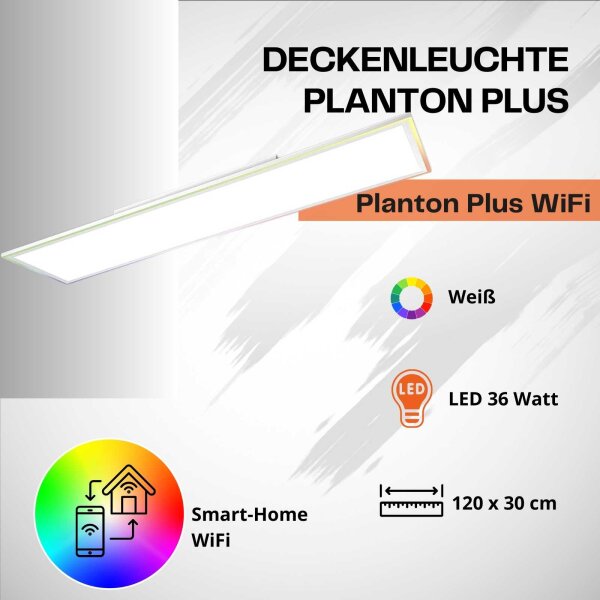 LED Deckenleuchte Planon Plus Frame, Weiß, 36 Watt, dimmbar, smart steuerbar, RGB – Ledvance