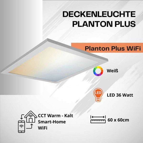 Deckenleuchte Ledvance Planon Plus 36 Watt LED 60 x 60 cm CCT Deckenlampe Wifi