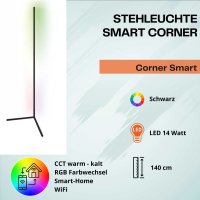 Standleuchte Ledvance Smart Corner 14 Watt LED Schwarz...