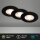 LED Einbauspots, Schwarz, Bohrloch 5,5 cm, 3x3,6W, 340lm, 3000K, IP44, Ø 6,5 cm – Briloner