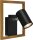 Strahler Briloner GU10 Fassung Schwarz / Holz Wandleuchte Wandlampe Spot