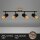 Strahler Briloner Schwarz Holzapplikation 4er Spot Deckenlampe GU10 Fassung