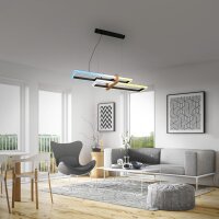 Pendelleuchte Briloner Frame 44 Watt LED Schwarz Hängeleuchte Fernbedienung dimmbar CCT Pendellampe