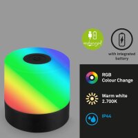 Tischlampe Briloner Mini-Akku-Leuchte mit LED RGB...