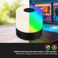 Tischlampe Briloner Mini-Akku-Leuchte mit LED RGB Campinglampe USB aufladbar