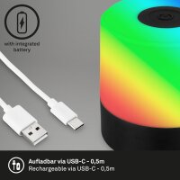 Tischlampe Briloner Mini-Akku-Leuchte mit LED RGB Campinglampe USB aufladbar