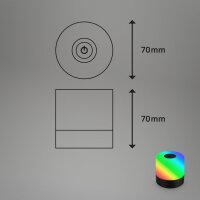 Tischlampe Briloner Mini-Akku-Leuchte mit LED RGB Campinglampe USB aufladbar