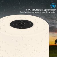 Briloner Smal LED Akku-Tischleuchte 7461015 – Kompakte Mini-Tischlampe kabellos, schwarz, 2 W, IP44