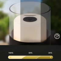 Akku-Leuchte Briloner 2 Watt LED Tischlampe Schwarz Touchdimmer IP44 Tischleuchte