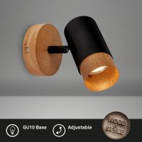 Strahler Briloner GU10 Fassung Wandleuchte Spot Schwarz...