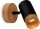Strahler Briloner GU10 Fassung Wandleuchte Spot Schwarz Holz Wandlampe
