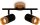 Strahler Briloner 2er Spot Deckenleuchte GU10 Fassung Holz Schwarz Deckenlampe