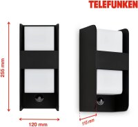 Außenleuchte Telefunken Boxi Move Außenlampe mit Bewegungsmelder  Schwarz