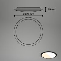 LED Deckenleuchte Badezimmerlampe, Schwarz, 21 Watt, 2200lm, 3000 / 4000K, IP44 – Briloner