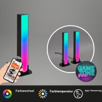 Tischlampe Gamingzubehör, Schwarz, 2x2W, 1100lm, 3000 – 6500K, smart steuerbar – Briloner