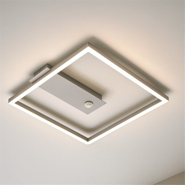 Deckenleuchte Briloner Frame LED mit Bewegungsmelder Silber Deckenlampe