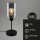 Tischleuchte Rauchglas, Schwarz / Rauch, 10 Watt, E27-Fassung, Glas, Ø 13 cm – Briloner