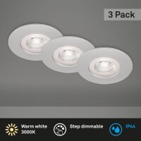 Einbauleuchte Briloner 3 x 4,9 Watt LED Chrom matt...