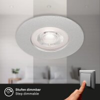Einbauleuchte Briloner 3 x 4,9 Watt LED Chrom matt...